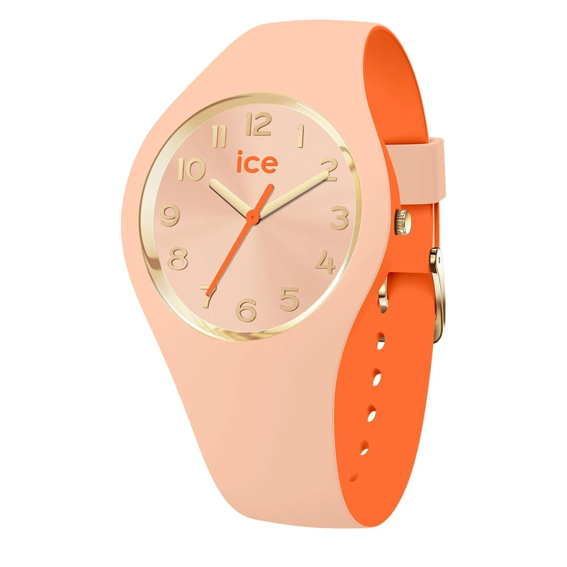 Ice-Watch - ICE duo chic Peach fuzz - Women's wristwatch with silicon strap - 023277 (Small)