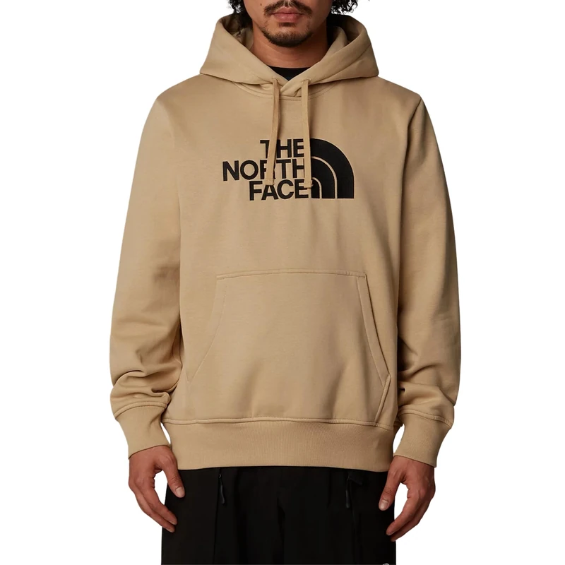 The North Face Men's Drew Peak Pullover Hooded Sweatshirt, Khaki Stone, L