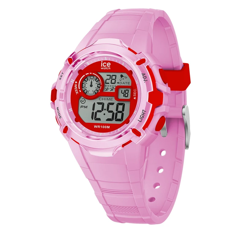 Ice-Watch - ICE digit explorer Lovely pink - Girl's wristwatch with silicon strap - 023268 (Small)