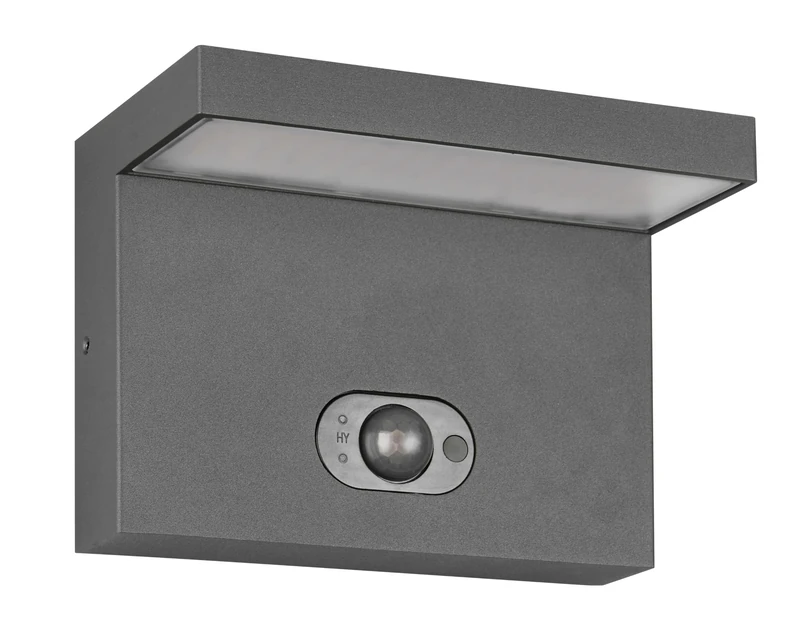 TRIO Leuchten BLYDE 253569142 LED Solar Outdoor Wall Light, Anthracite Die-Cast Aluminium, 5 Watt LED, Solar/Mains Hybrid Operation,