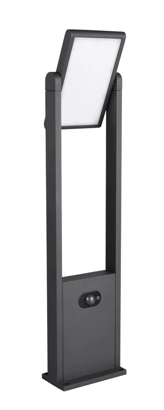 Trio Leuchten LED Outdoor Path Light Malawi 553769142, Anthracite Die-Cast Aluminium, 5W LED, Solar/Mains Hybrid, 21x15.5x61cm, Dark Grey