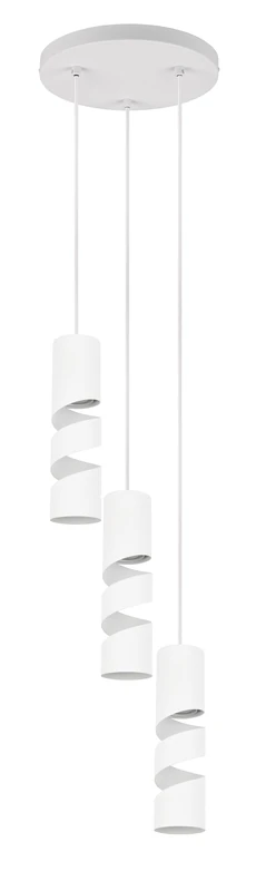Trio Leuchten Stream 364030331 Pendant Light, Metal, Matt White, Excl. 3 x GU10