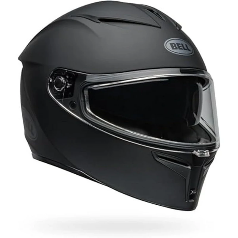 Bell Lithium MIPS Solid ECE – Motorcycle Helmet ECE 22.06 Certified – MIPS Helmet with Sun Visor – Multi-Density EPS – ClickRelease V2 – 3 Shells – Matte Black, Size: M