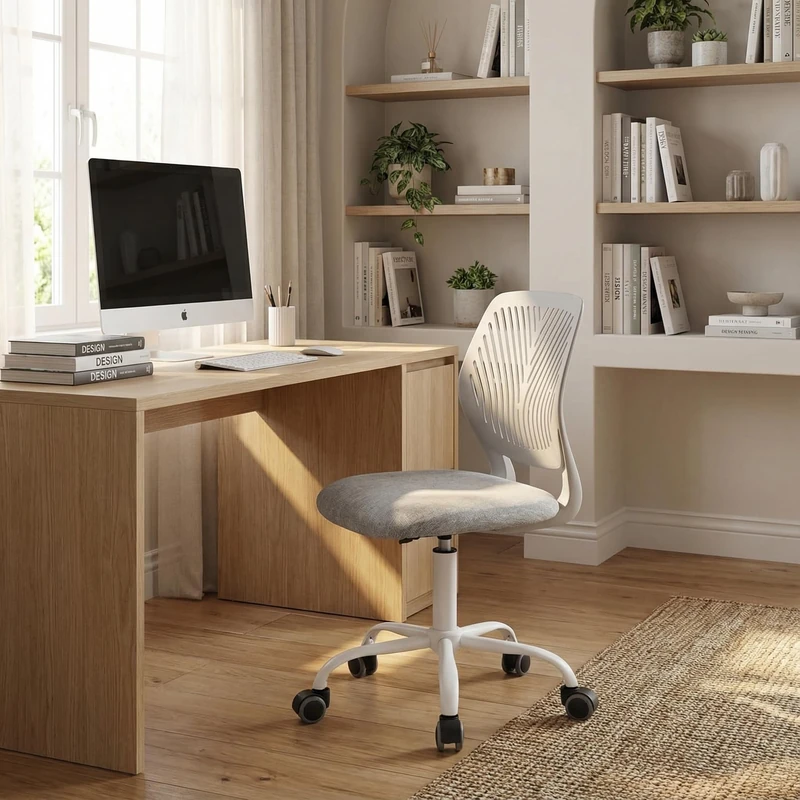 FurnitureR Writing Task Chair Ergonomic Kids Teens Boys Girls Study - Adjustable Height Swivel Computer Laptop Desk Chair for Home,Office,Study Room