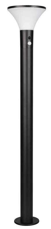 RL LIVE YOUR LIGHT Reality Leuchten LED Outdoor Driveway Lighting Gorda R44676132, Plastic Matte Black, LED 3.5 watts, Solar/Battery Hybrid, Twilight Sensor, Motion Sensor