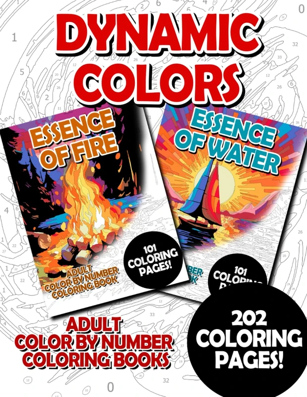 Dynamic Colors: Adult Color by Number Coloring Book for Relaxing and Mindfulness (budget adult color by number coloring bundles)