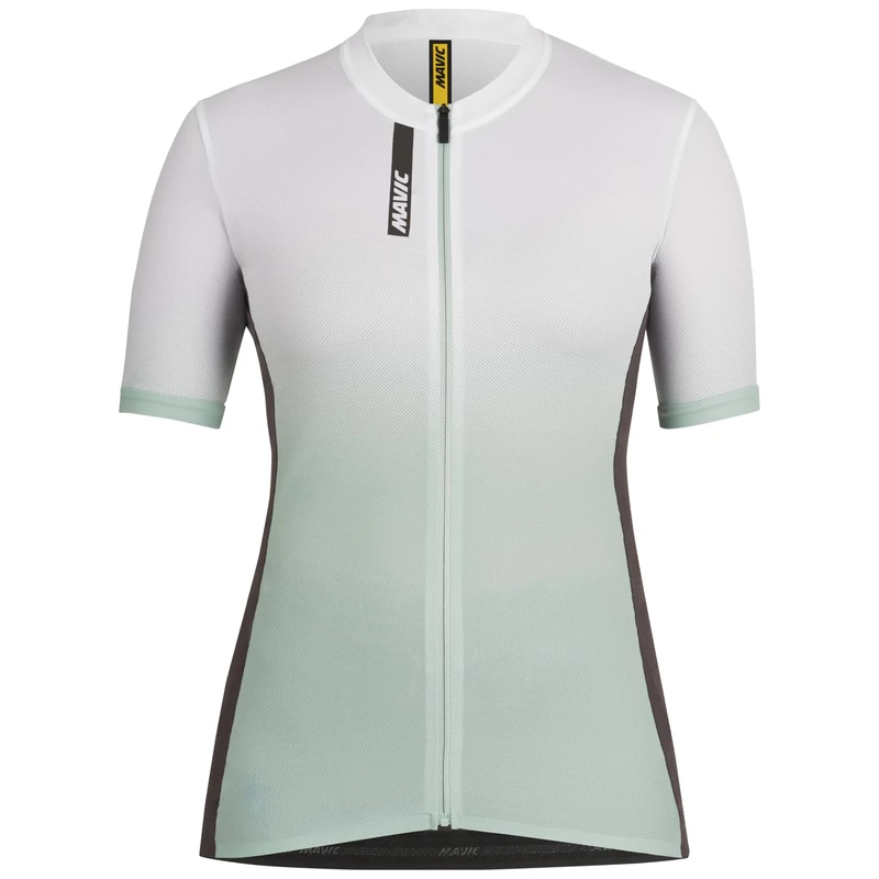 Mavic Women's Essential Graphic Cycling Jersey, Mint/White, M