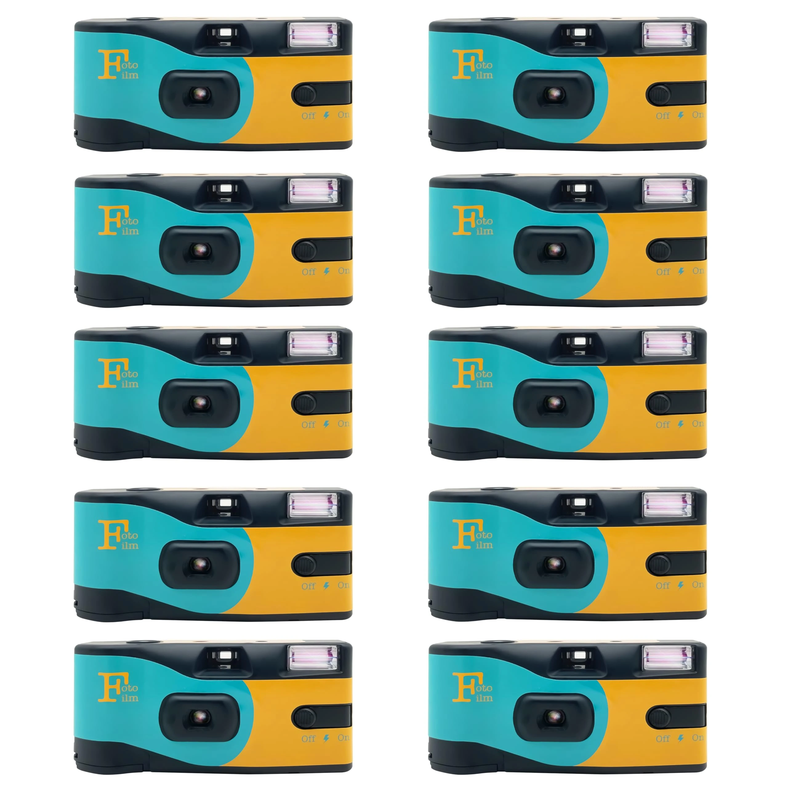 Fotofilm Pro Disposable Camera Single Use Film 400 27 Exposure Flash - 10 Pack Bulk for Weddings, Birthdays and Parties!