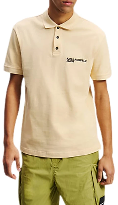 KARL LAGERFELD JEANS, Men's, Regular Pique Polo, Regular Fit, Brown, M