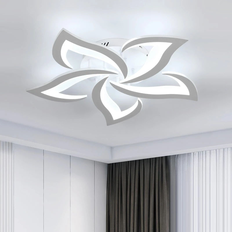 Riserva LED Ceiling Light 60W, Creative Petals Design, 6500K, White