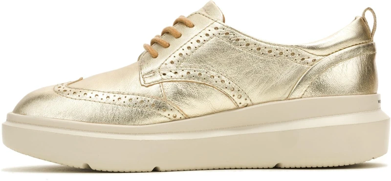 Hush Puppies Female Joy Wingtip Lace Up, Champagne,5