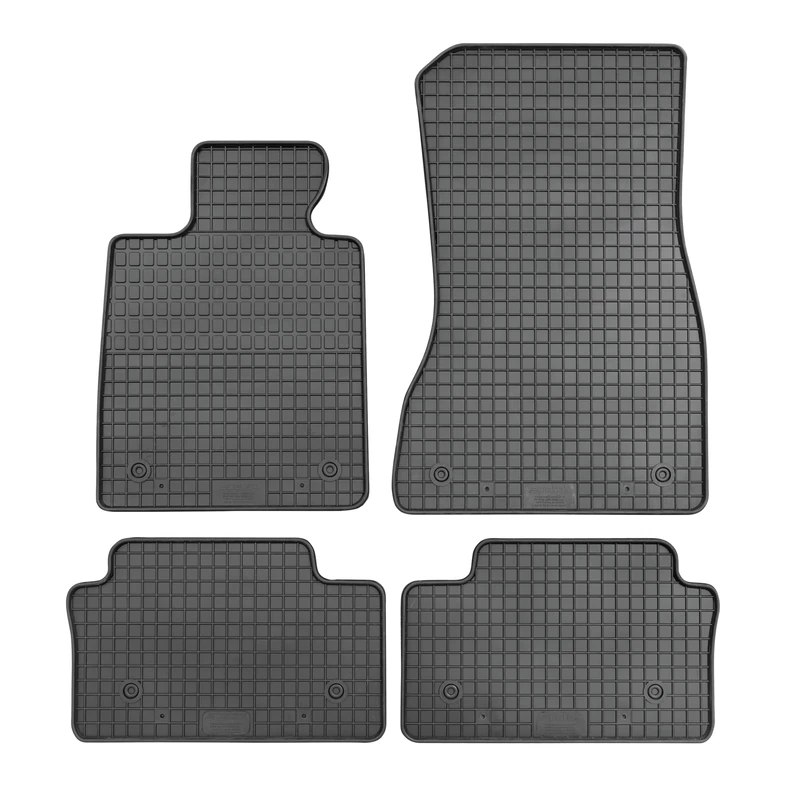 Petex 15411 Floor Mat Set Rubber Mats Front and Rear Black - Image 1