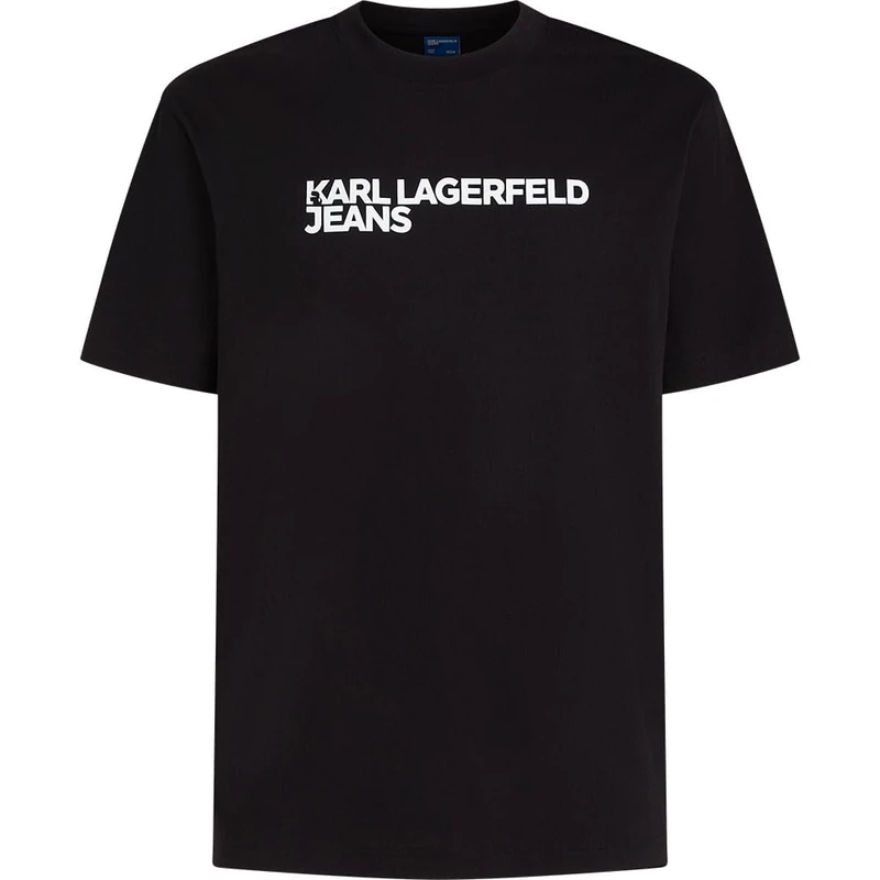 KARL LAGERFELD JEANS, Men's, Regular Short Sleeve Essential Logo Tee, Regular Fit, Black, XL