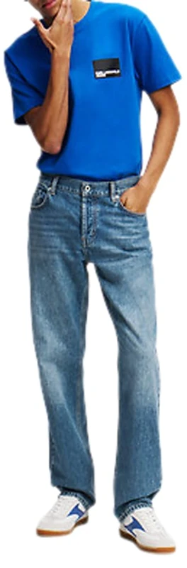 KARL LAGERFELD JEANS Men Straight Denim Washed Dark Blue 32W / 30L