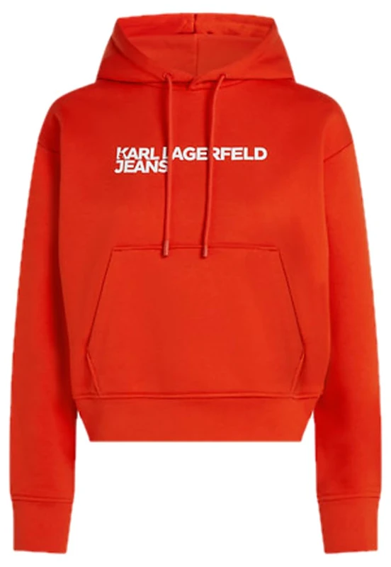 KARL LAGERFELD JEANS, Women's, Essentail Logo Hoddie, Regular Fit, Red, M