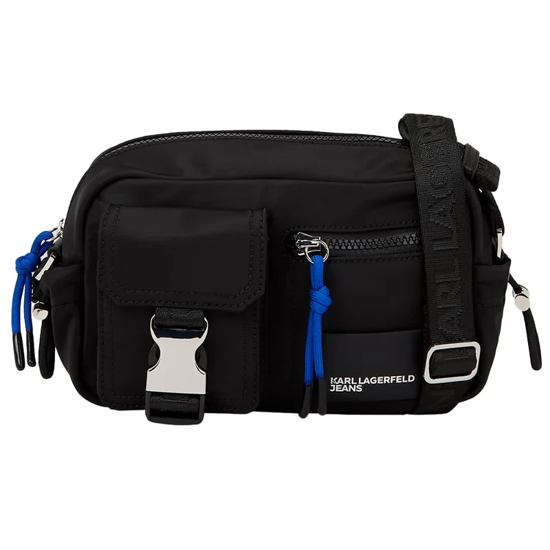 KARL LAGERFELD JEANS, Women's, Utility Nylon Camera Bag, Black, One size