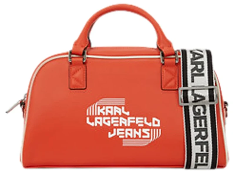 KARL LAGERFELD JEANS, Women's, Bowling Lg Crossbody, Red, One size