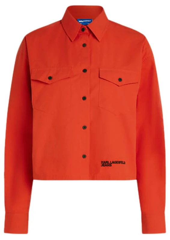 KARL LAGERFELD JEANS, Women's, Logo Shirt, Regular Fit, Red, S