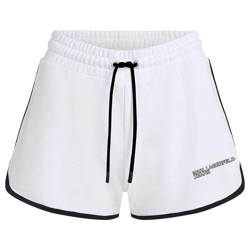 KARL LAGERFELD JEANS, Women's, Binding Sweat Short, Regular Fit, White, S