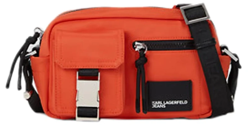 KARL LAGERFELD JEANS, Women's, Utility Nylon Camera Bag, Red, One size