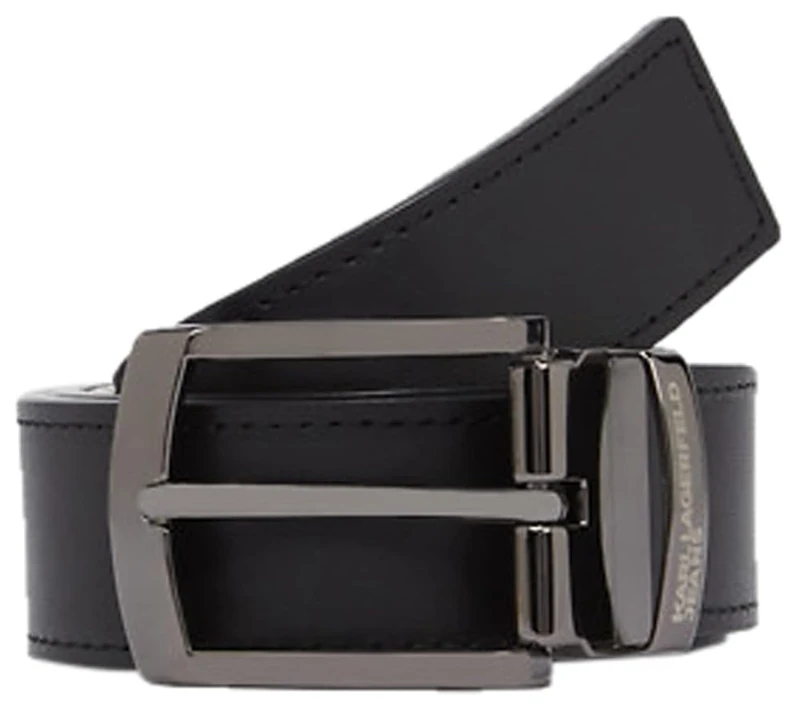 KARL LAGERFELD JEANS, Men's, Reversible Leather Belt, Black, 85
