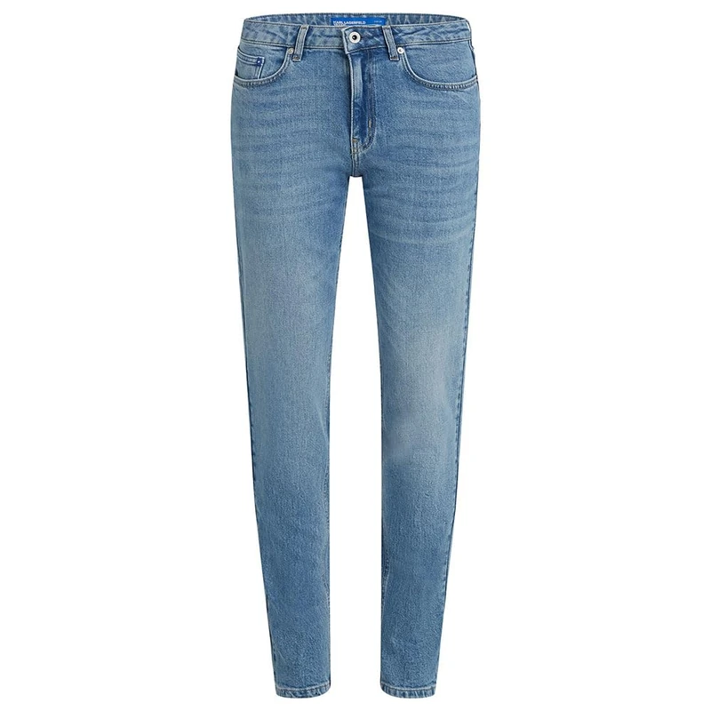 KARL LAGERFELD JEANS, Women's, Mid Rise Slim Denim, Slim Leg, Blue, 3130