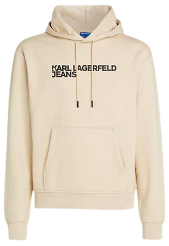 KARL LAGERFELD JEANS, Men's, Essentail Logo Hoddie, Regular Fit, Brown, XS