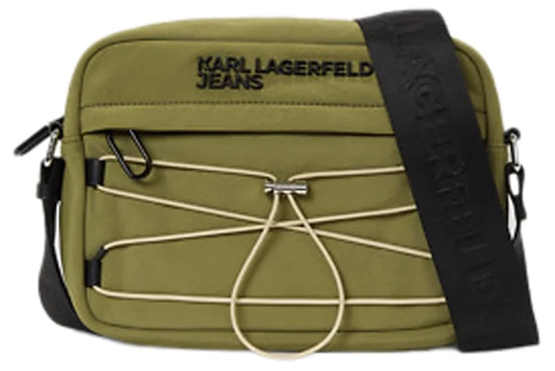 KARL LAGERFELD JEANS, Men's, Utility String Crossbody, Green, One size