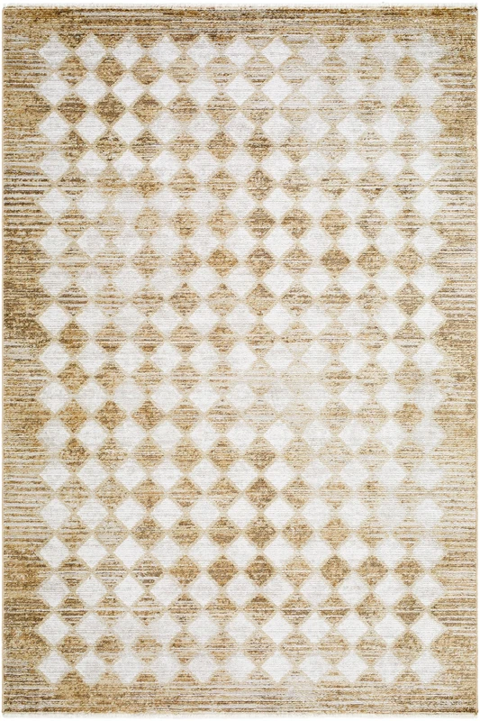 Livabliss x Galey Alix Abstract Rug - Area Rugs Living Room 200x275 cm, Dining Room, Lounge, Kitchen, Bedroom - Modern Marble Large Rug, Soft Luxurious Easy Care Medium Pile, Taupe, Mustard, Cream