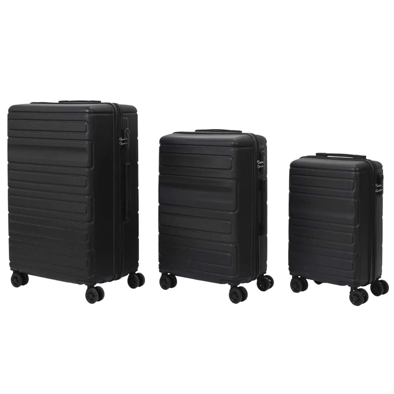 JET LAG, Set of suitcases Optimal Storage Capacity, Durability and Robustness, Elegant and Functional Design, Effortless Mobility, Enhanced Security, Acapulco Black