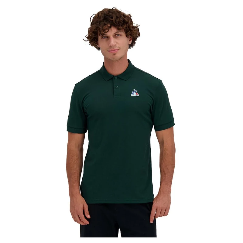 Le Coq Sportif Men's Ess Polo Ss N°1 M Shirt, Green, S - Image 1