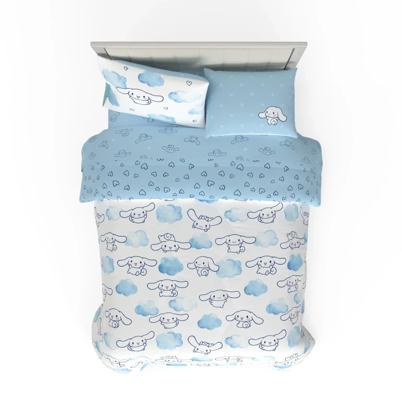 Franco Comforter and Sheet Set, Microfiber, Cinnamoroll, 7 Piece Full Size