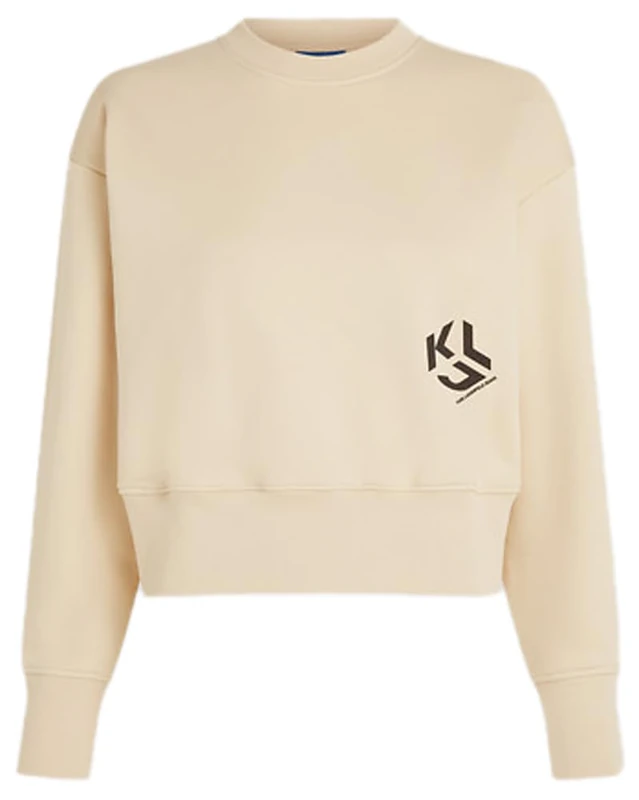 KARL LAGERFELD JEANS, Women's, Monogram Logo Sweat, Regular Fit, Brown, L