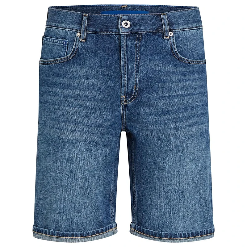 KARL LAGERFELD JEANS Men Regular Short Washed Dark Blue 30