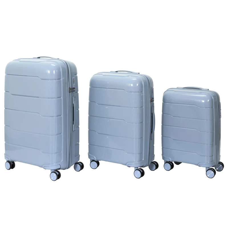 JET LAG, Set of 3 Madrid Suitcases 38L 71L 107L, Optimal Storage Capacity, Elegant and Modern Design, Robust and Durable, Maneuverability and Comfort, Enhanced Safety, Blue