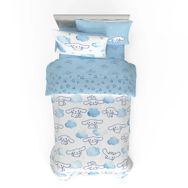 Franco Comforter and Sheet Set, Microfiber, Cinnamoroll, 5 Piece Twin Size