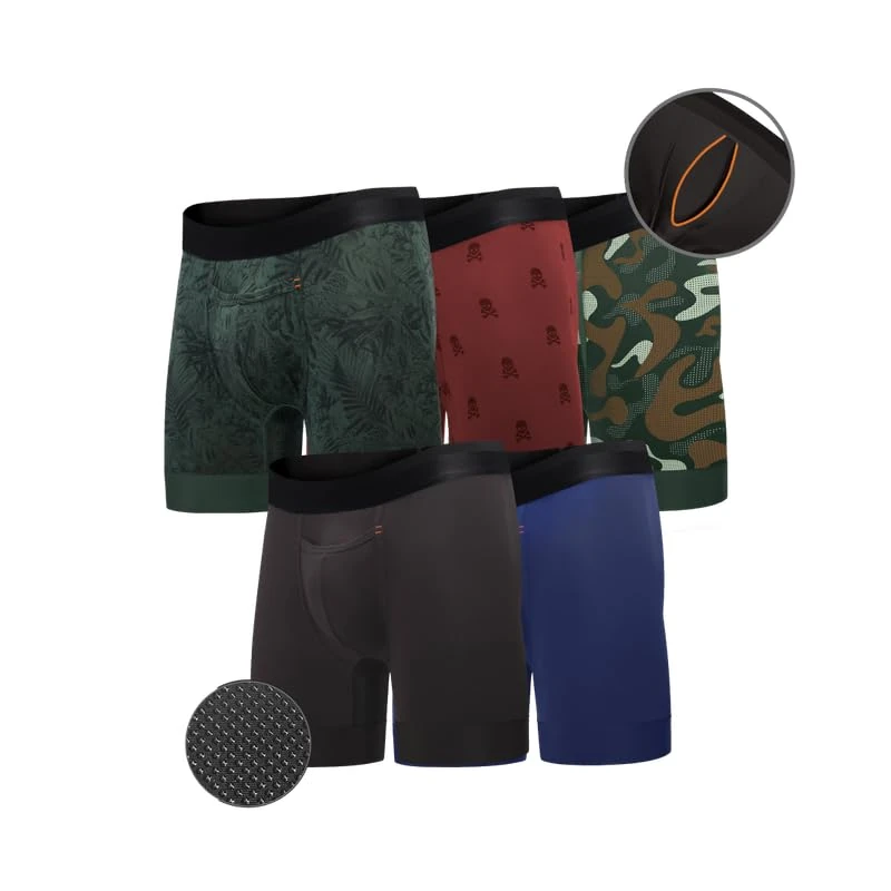 All Citizens Elite Ball Pouch Underwear for Men – Medium, 5-Pack, Multi | The Most Advanced Boxer Briefs Pouch | No Ride Up Leg Grippers | Breathable, Sweat-Wicking Comfort | Premium Performance Wear