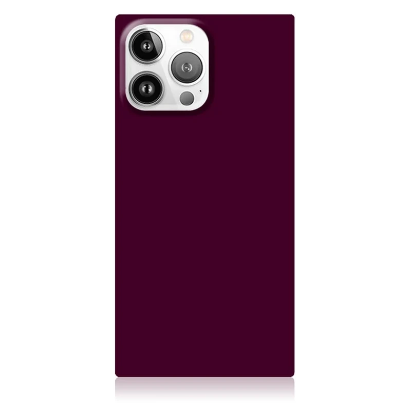 FLAUNT Official Square Protective Case - Compatible with iPhone 15 Pro Max - Compatible with MagSafe - Stylish Drop Tested Shockproof Phone Case - The Official Square Phone Case (Burgundy)