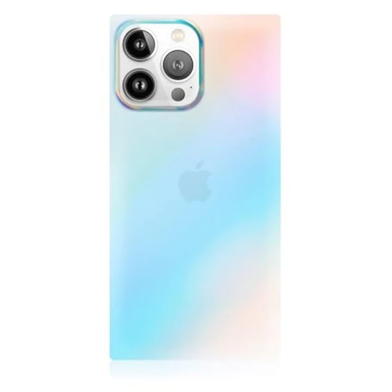 FLAUNT Square Protective Case - Compatible with iPhone 14 Pro Max - Wireless Charging - Stylish Drop Tested Shockproof Phone Case - The Official Square Phone Case (Iridescent Satin)