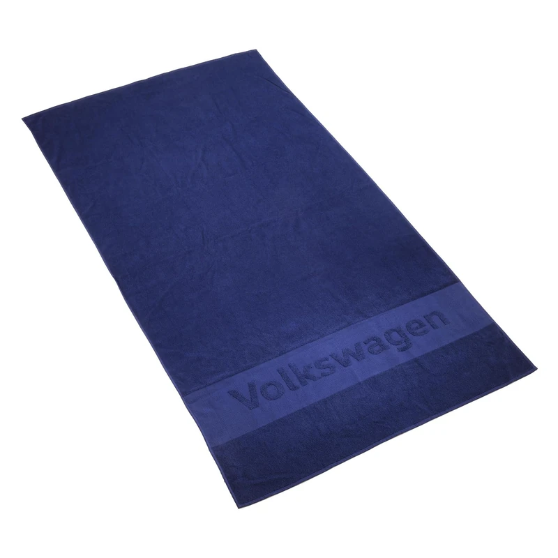 Volkswagen 330084501287 Bath Towel Beach Towel Size 180 x 100 cm Blue with Lettering - Image 1