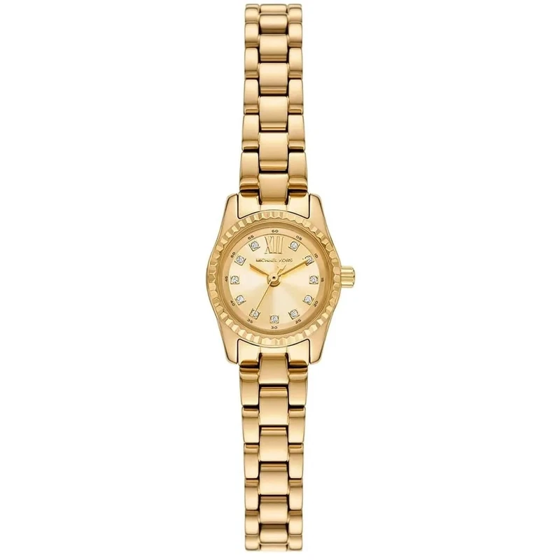Michael Kors Lexington Watch for Women, 19mm Quartz Three Hand Movement with Stainless Steel or Leather Strap