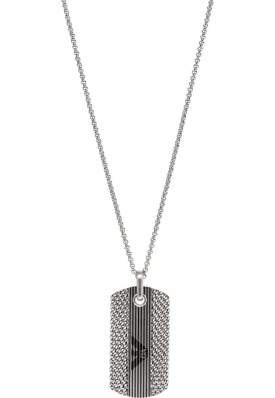 Emporio Armani Men's Silver Stainless Steel Necklace, EGS3149040