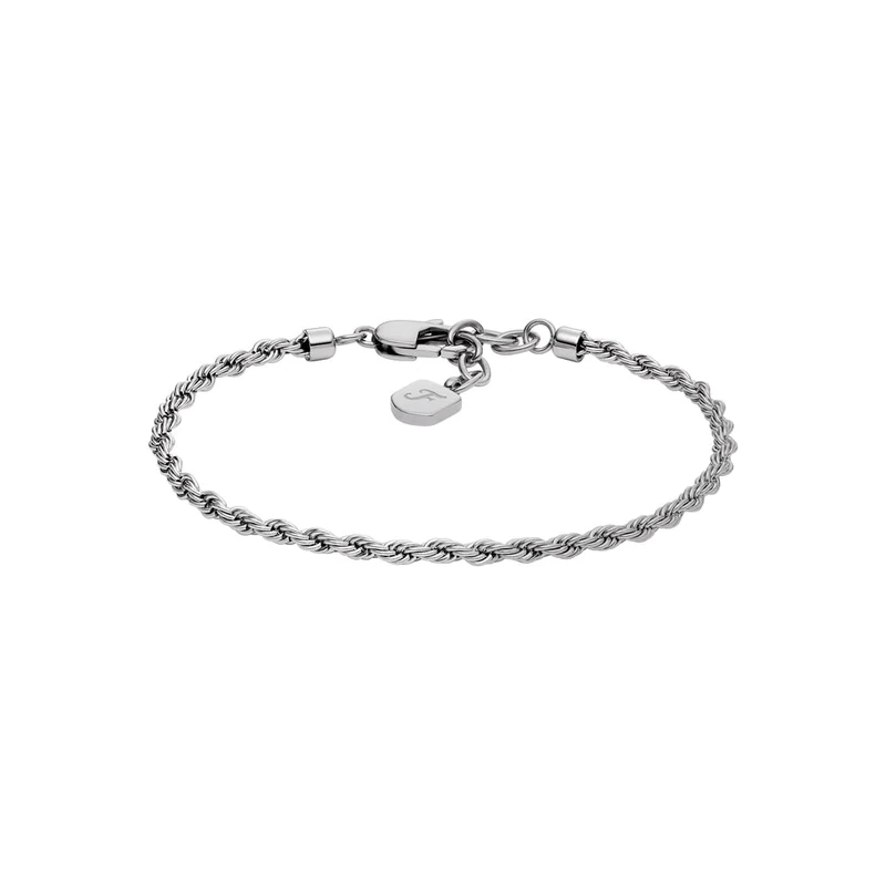 Fossil Men's Jewelry Silver Stainless Steel Bracelet, JF04822040