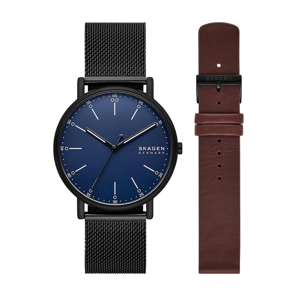 SKAGEN Signatur Watch for Men, Quartz Three Hand Movement with Stainless Steel Strap