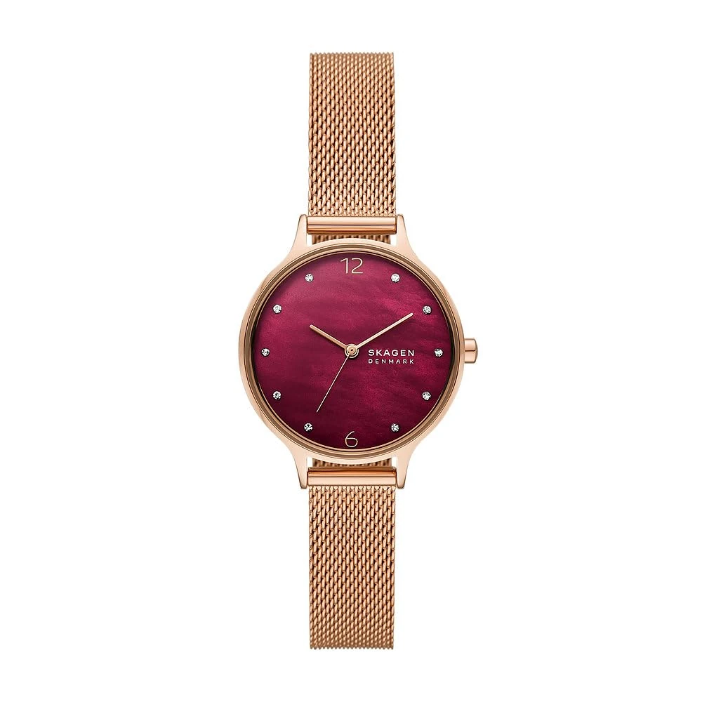 Skagen Anita Lille Watch for Women, Quartz Three Hand Movement with Stainless Steel Strap