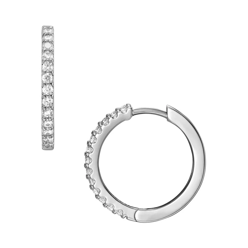 Fossil Women's Ellis Silver Stainless Steel Earring, JF04802040