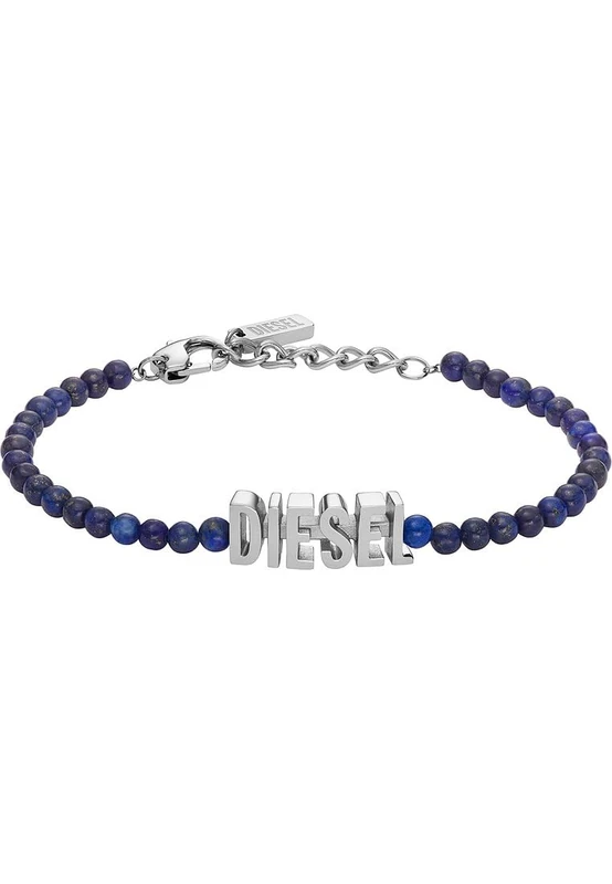 Diesel Unisex Font Silver Stainless Steel Bracelet, DX1544040