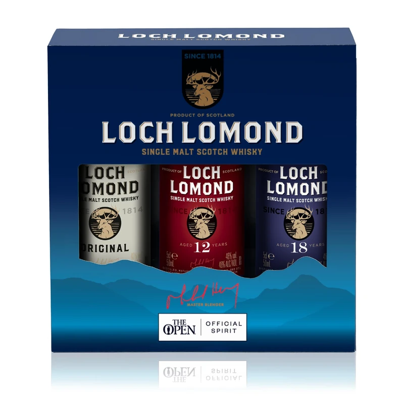 Loch Lomond Whisky Tasting Gift Set 3x5cl | Award-Winning Single Malt Scotch Whisky Miniatures including Loch Lomond Original, 12-Year-Old and 18-Year-Old Premium Whiskies from the Highlands