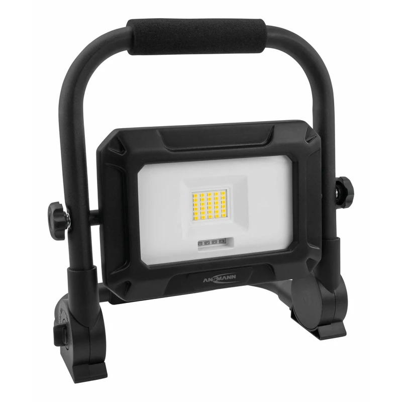 ANSMANN LED Work Light, 2000 Lumens, Rechargeable, Splash Waterproof, Robust Construction Spotlight for Workshop, Construction Site, Garage/2 Brightness Levels