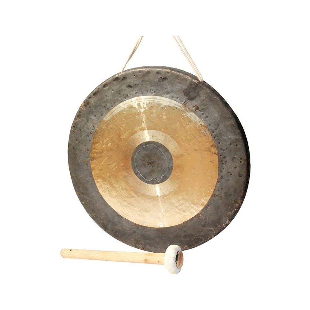 Desktop gong Percussion Instruments Zen Decor Multi-Purpose Mallet gong 40cm Chinese Traditional Percussion Instrument Copper Decorative gong Suitable for Home Office(Color:60cm Size:)